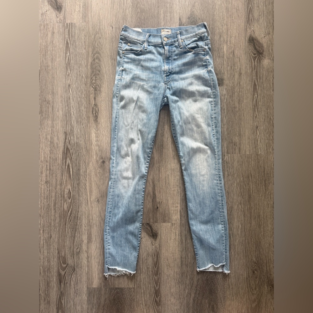 MOTHER Faded Blue Denim Jeans